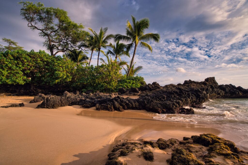 Urlaub auf Hawaii am Strand